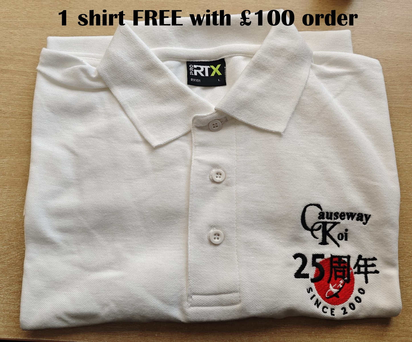 Free Causeway Koi 25th Anniversary Polo Shirt